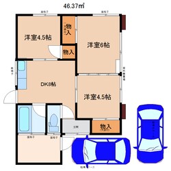 小平貸平家（至宝二丁目）の物件間取画像